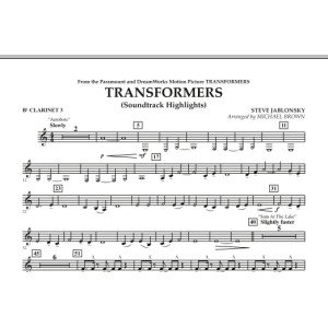Transformers Soundtrack Highlights - Bb Clarinet 3