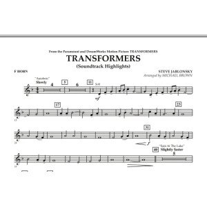 Transformers Soundtrack Highlights - F Horn