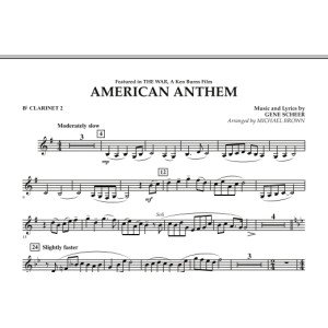 American Anthem (from The War) - Bb Clarinet 2