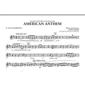 American Anthem (from The War) - Eb Alto Saxophone 2