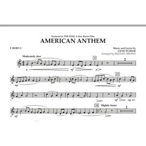 American Anthem (from The War) - F Horn 2