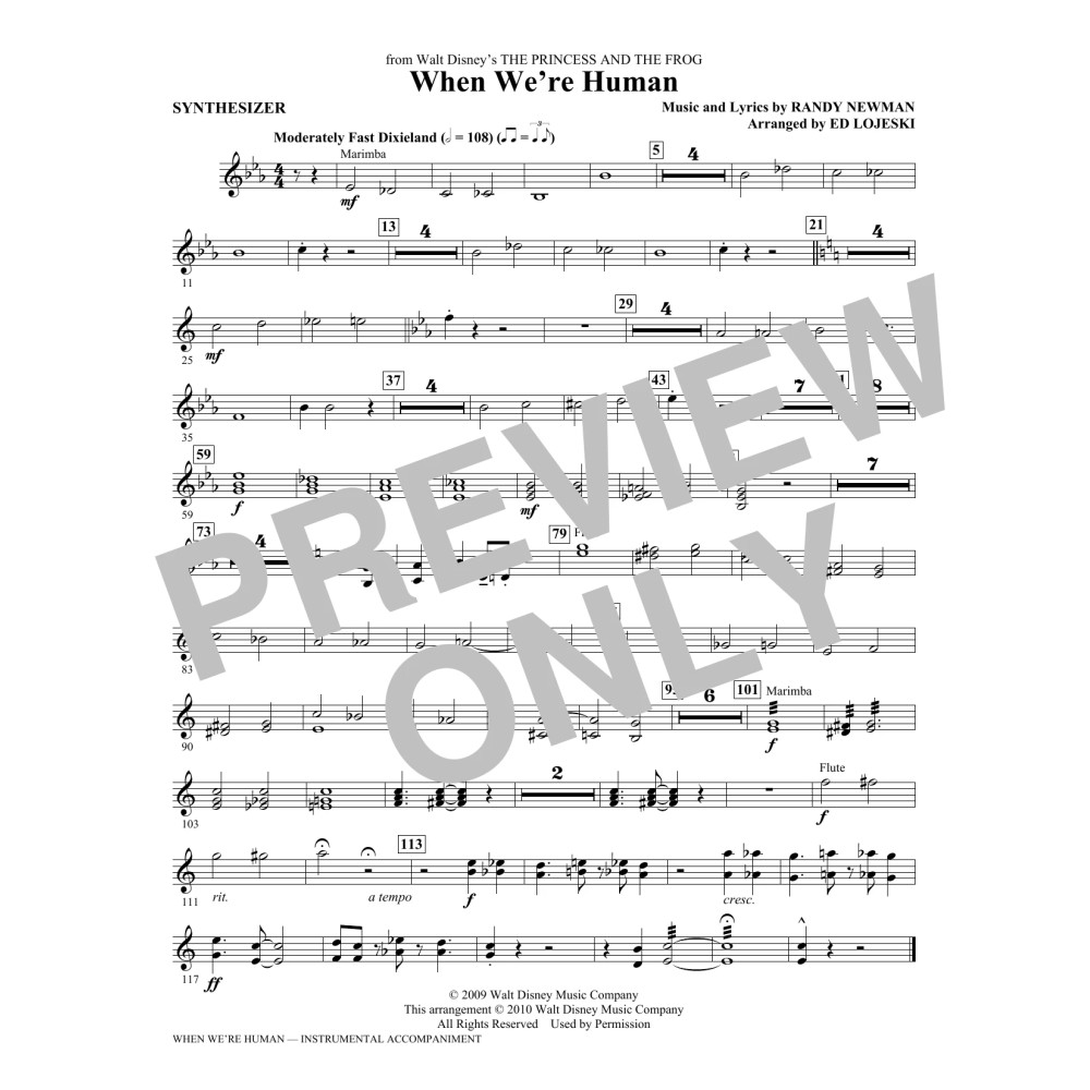 When We're Human (from The Princess And The Frog) - Synthesizer