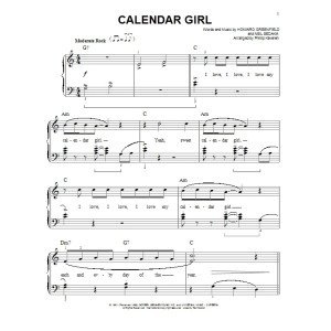 Calendar Girl (arr. Phillip Keveren)