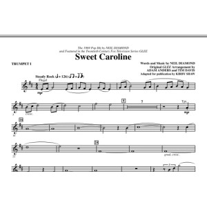 Sweet Caroline (Ed. Kirby Shaw) - Trumpet 1