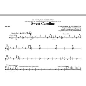 Sweet Caroline (Ed. Kirby Shaw) - Drums