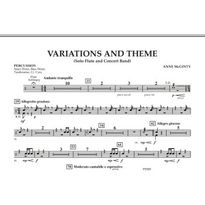 Variations And Theme (for Flute Solo And Band) - Percussion