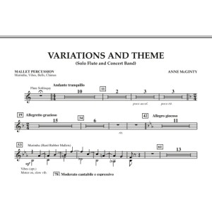 Variations And Theme (for Flute Solo And Band) - Mallet Percussion