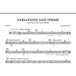 Variations And Theme (for Flute Solo And Band) - Timpani