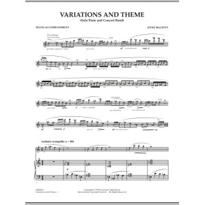 Variations And Theme (for Flute Solo And Band) - Piano Accompaniment
