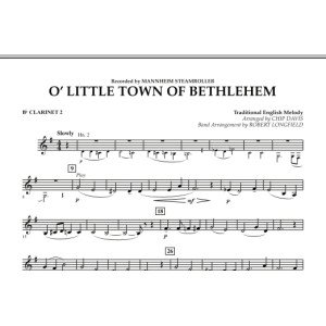 O Little Town Of Bethlehem - Bb Clarinet 2
