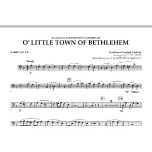 O Little Town Of Bethlehem - Baritone B.C.