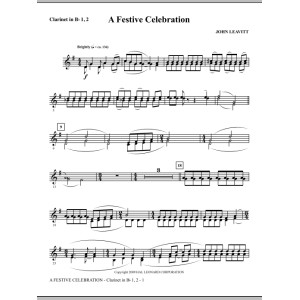 A Festive Celebration - Clarinet 1 & 2