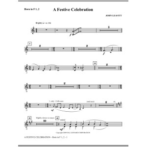 A Festive Celebration - F Horn 1,2