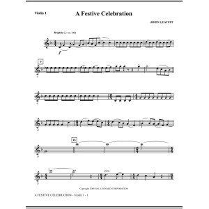 A Festive Celebration - Violin 1