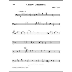 A Festive Celebration - Cello