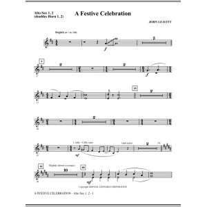 A Festive Celebration - Alto Sax 1,2 (double Horn 1,2)