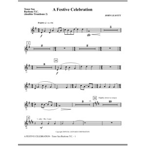 A Festive Celebration - Tenor Sax (Trombone 2 sub.)