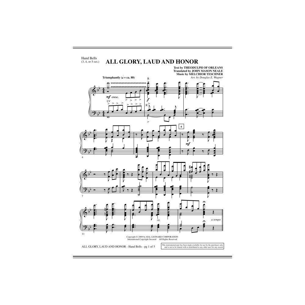 All Glory, Laud Und Honor - Handbells