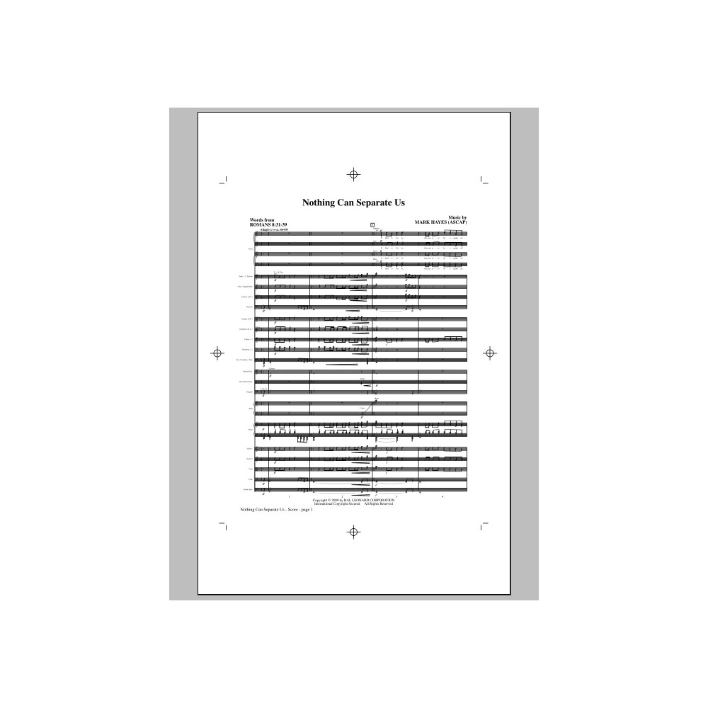 Nothing Can Separate Us - Full Score