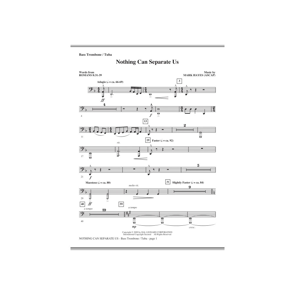 Nothing Can Separate Us - Bass Trombone/Tuba