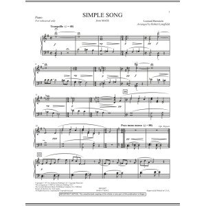 A Simple Song (from Mass) - Piano