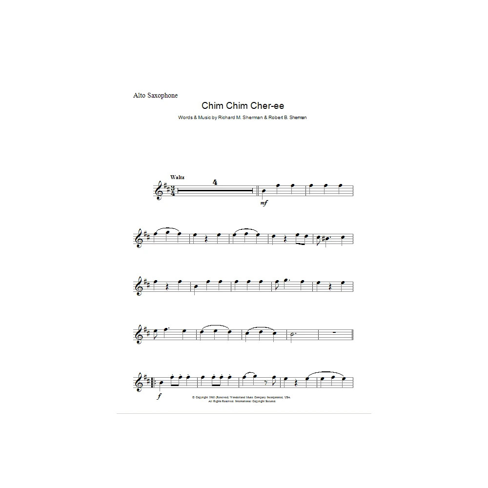 Chim Chim Cher-ee (from Mary Poppins)