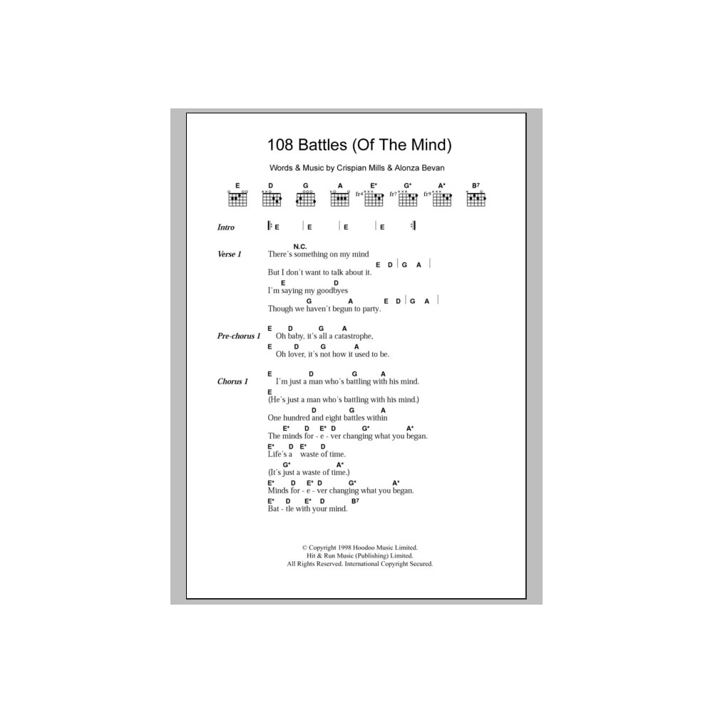 108 Battles (Of The Mind)