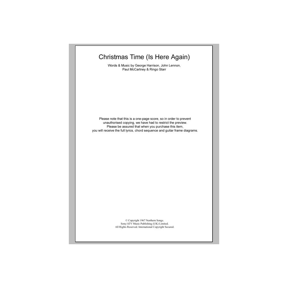 Christmas Time (Is Here Again)