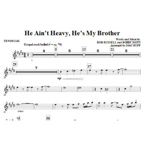 He Ain''t Heavy, He''s My Brother - Bb Tenorsaxophon
