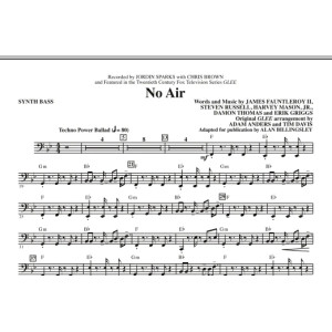 No Air (from Glee) (adapt. Alan Billingsley) - Synth. Bass