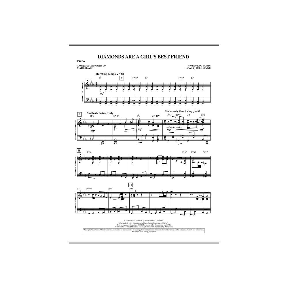 Diamonds Are A Girl's Best Friend - Piano or Harpsichord