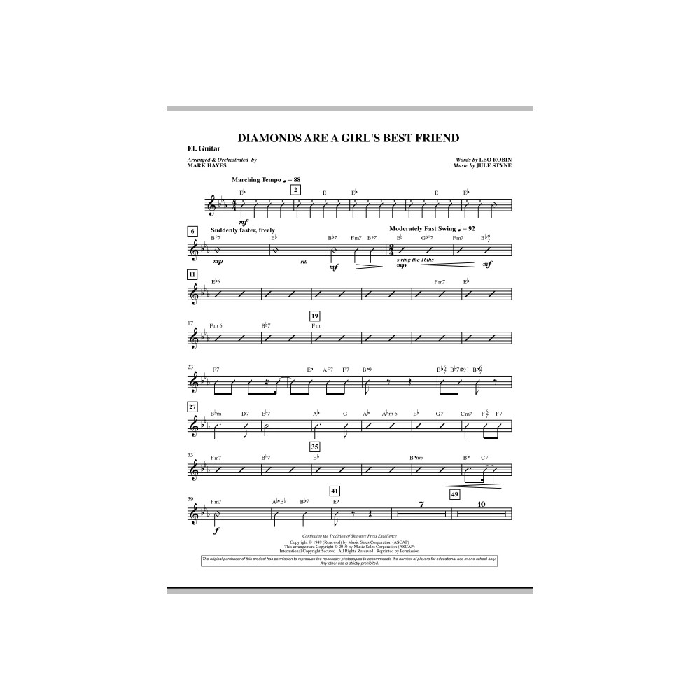 Diamonds Are A Girl's Best Friend - Guitar