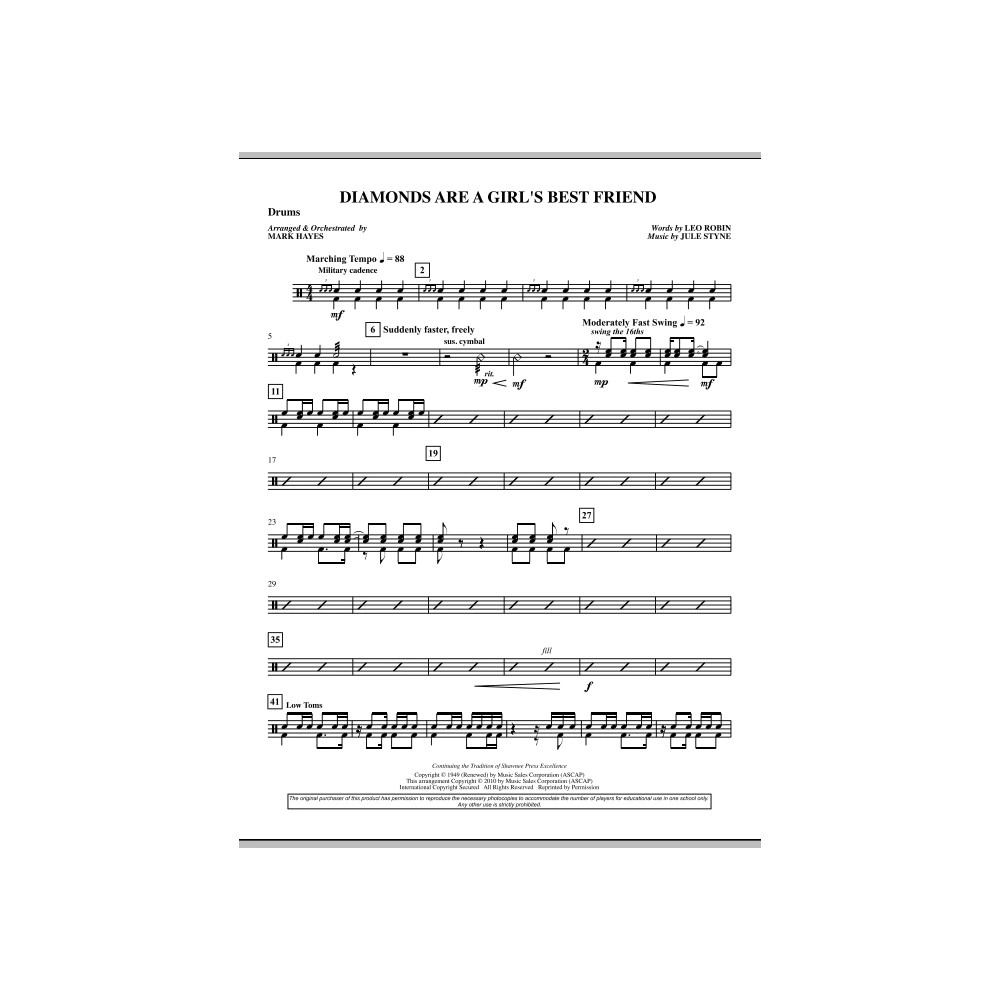 Diamonds Are A Girl's Best Friend - Drum Set