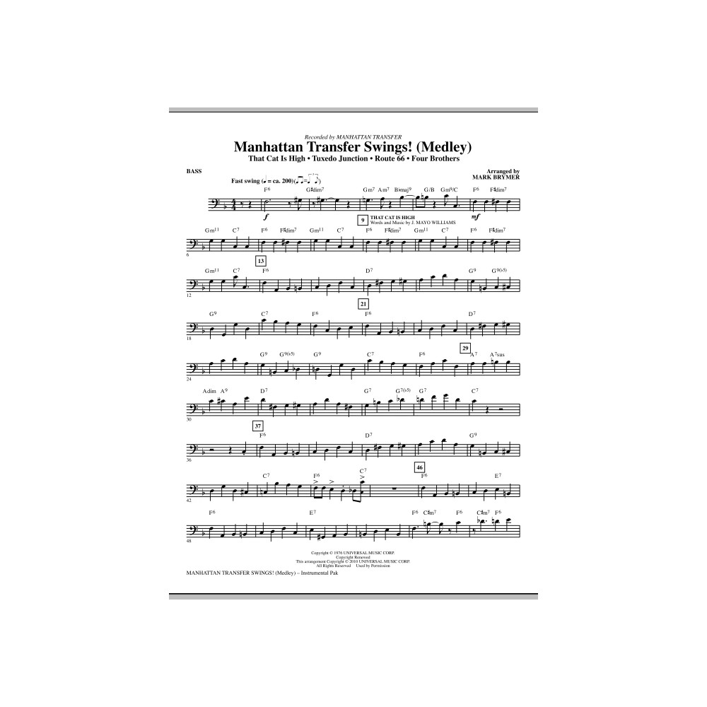 Manhattan Transfer Swings! (Medley) - Bass