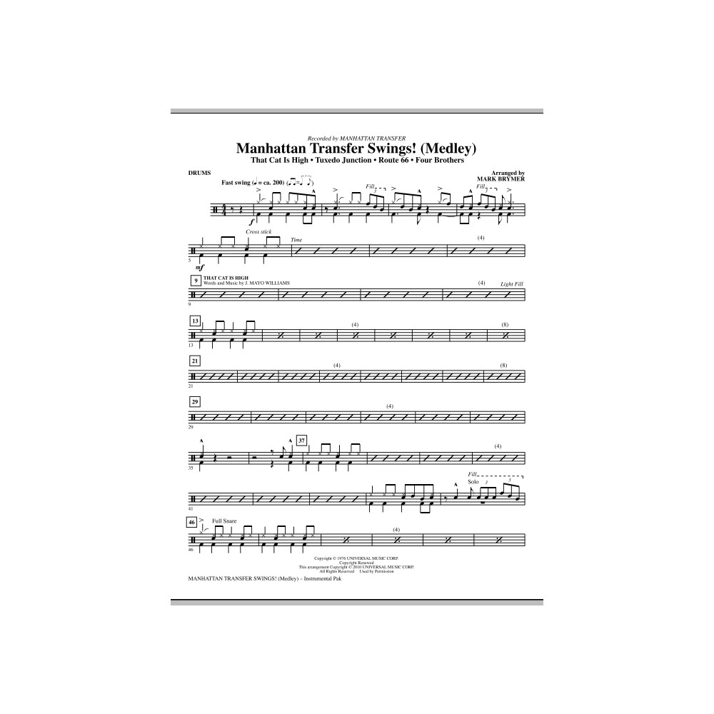 Manhattan Transfer Swings! (Medley) - Drums