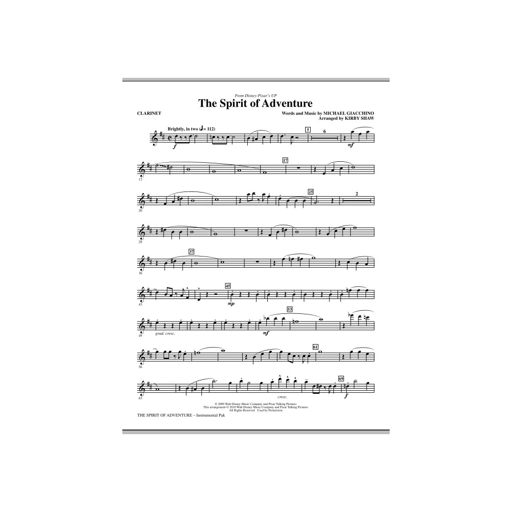 The Spirit Of Adventure - Bb Clarinet