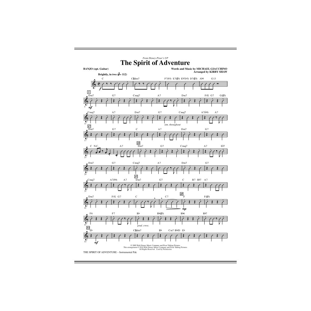 The Spirit Of Adventure - Banjo/Guitar