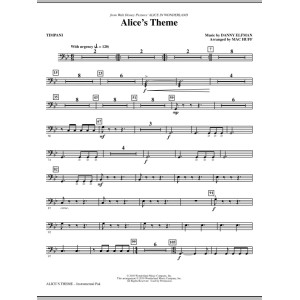 Alice's Theme (from Alice In Wonderland) (arr. Mac Huff) - Timpani