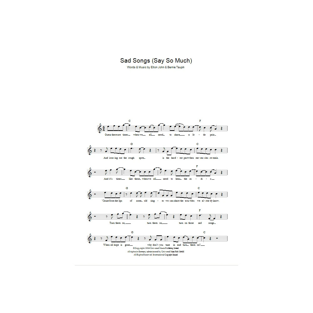 Sad Songs (Say So Much)