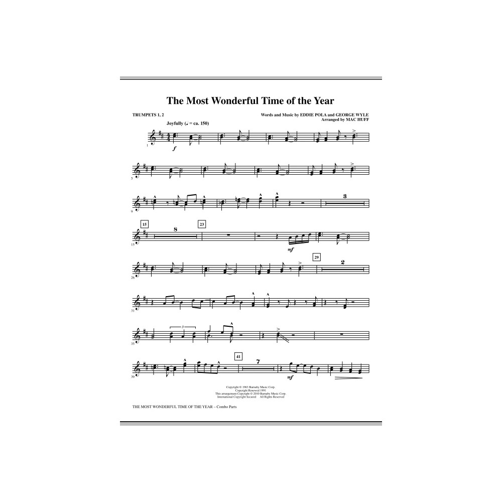 The Most Wonderful Time Of The Year - Trumpets 1 & 2