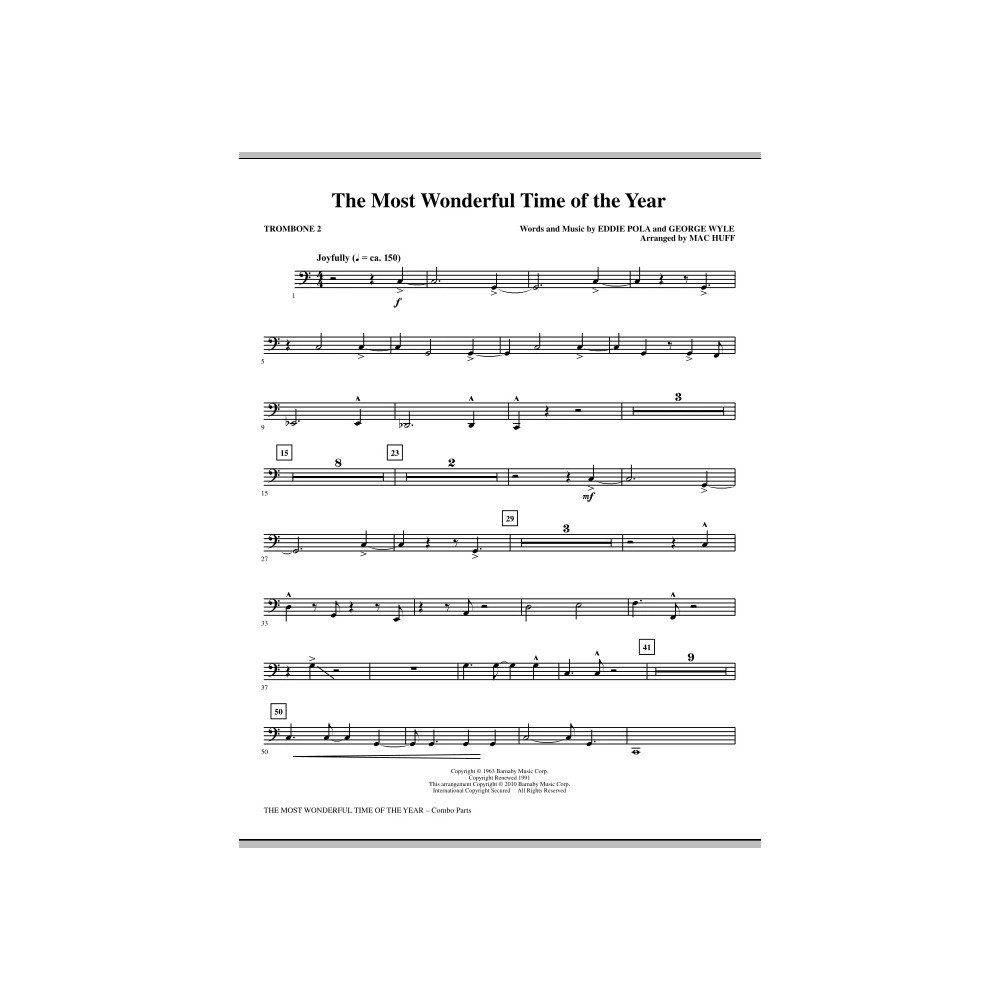 The Most Wonderful Time Of The Year - Trombone 2