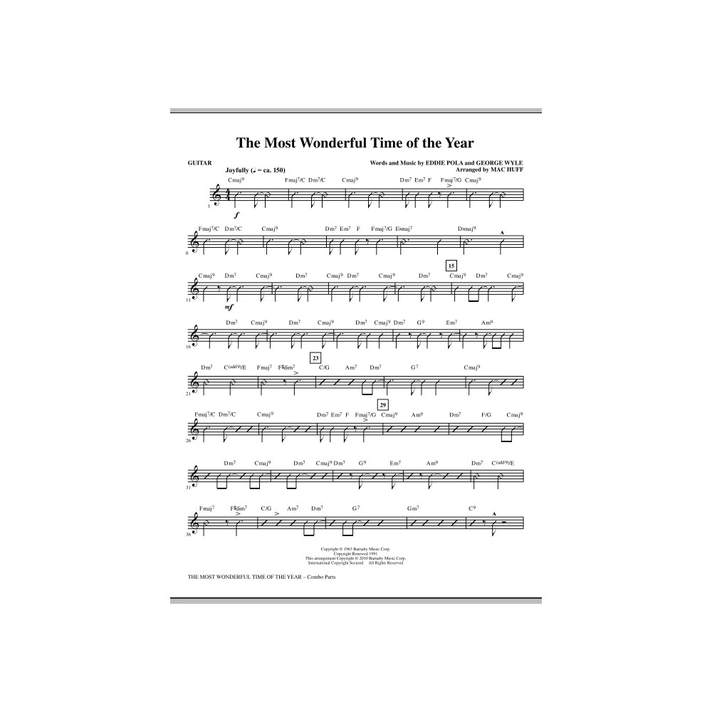 The Most Wonderful Time Of The Year - Guitar