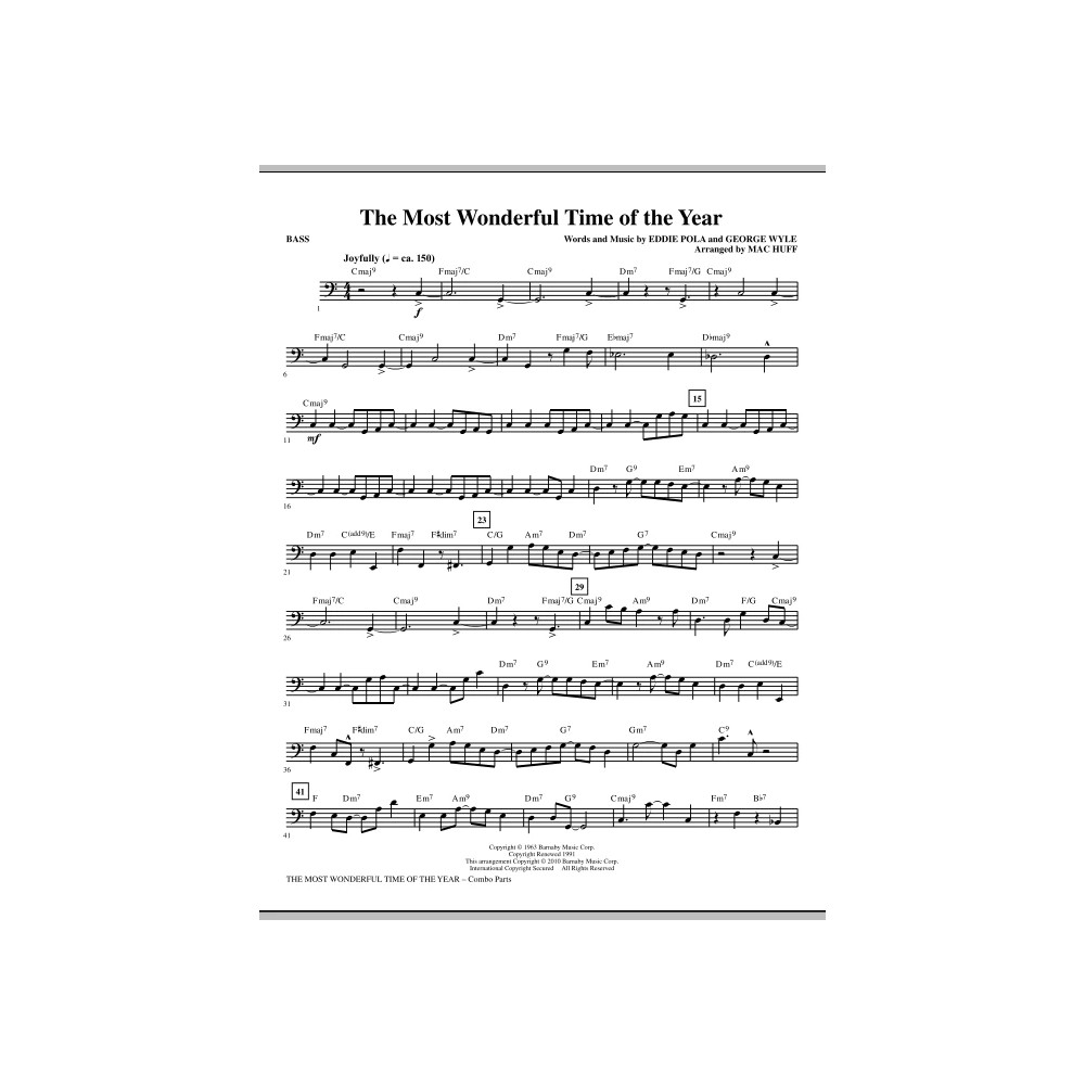 The Most Wonderful Time Of The Year - Bass