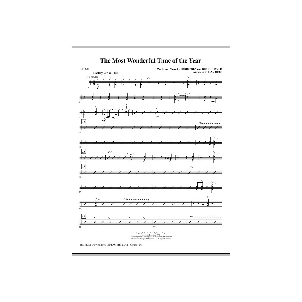 The Most Wonderful Time Of The Year - Drums