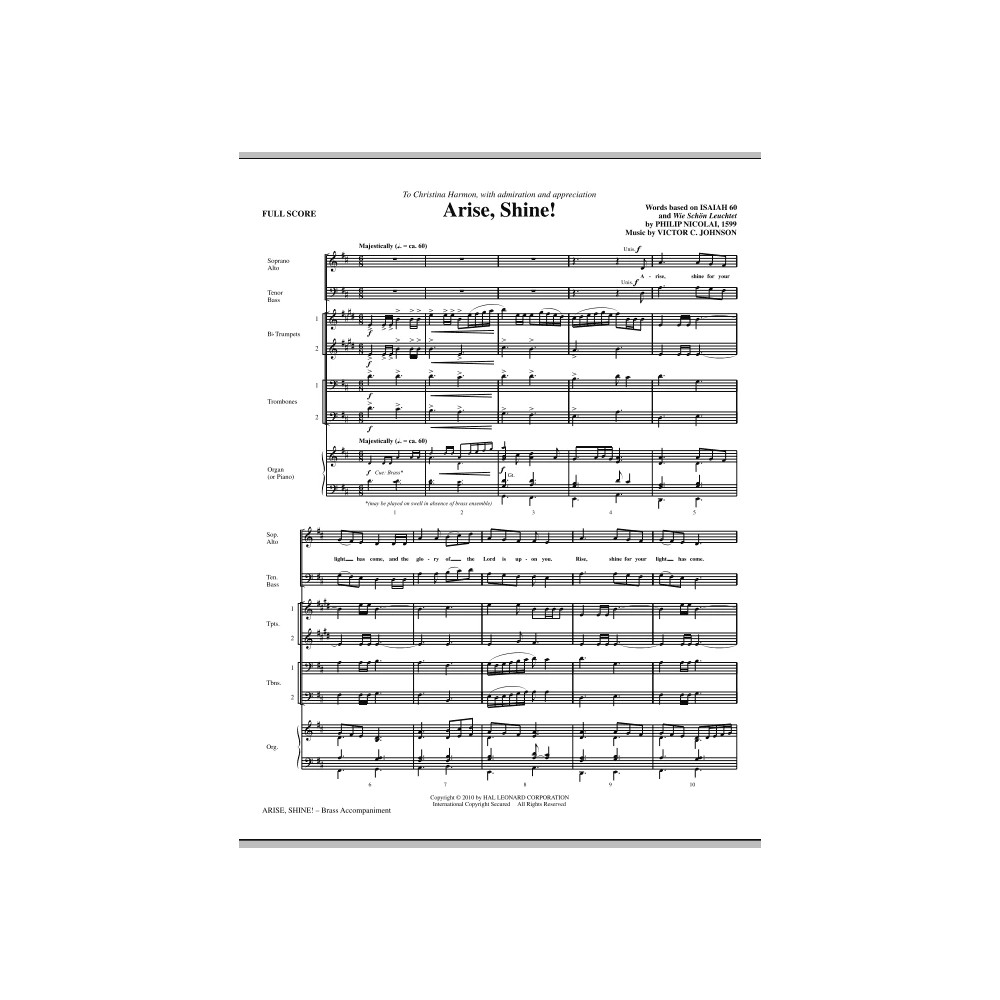 Arise, Shine! - Full Score