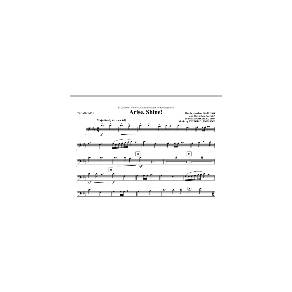 Arise, Shine! - Trombone 1