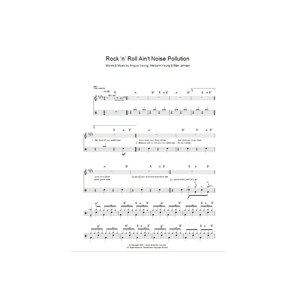 Rock And Roll Ain''t Noise Pollution (Drums)