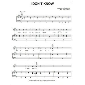I Don''t Know