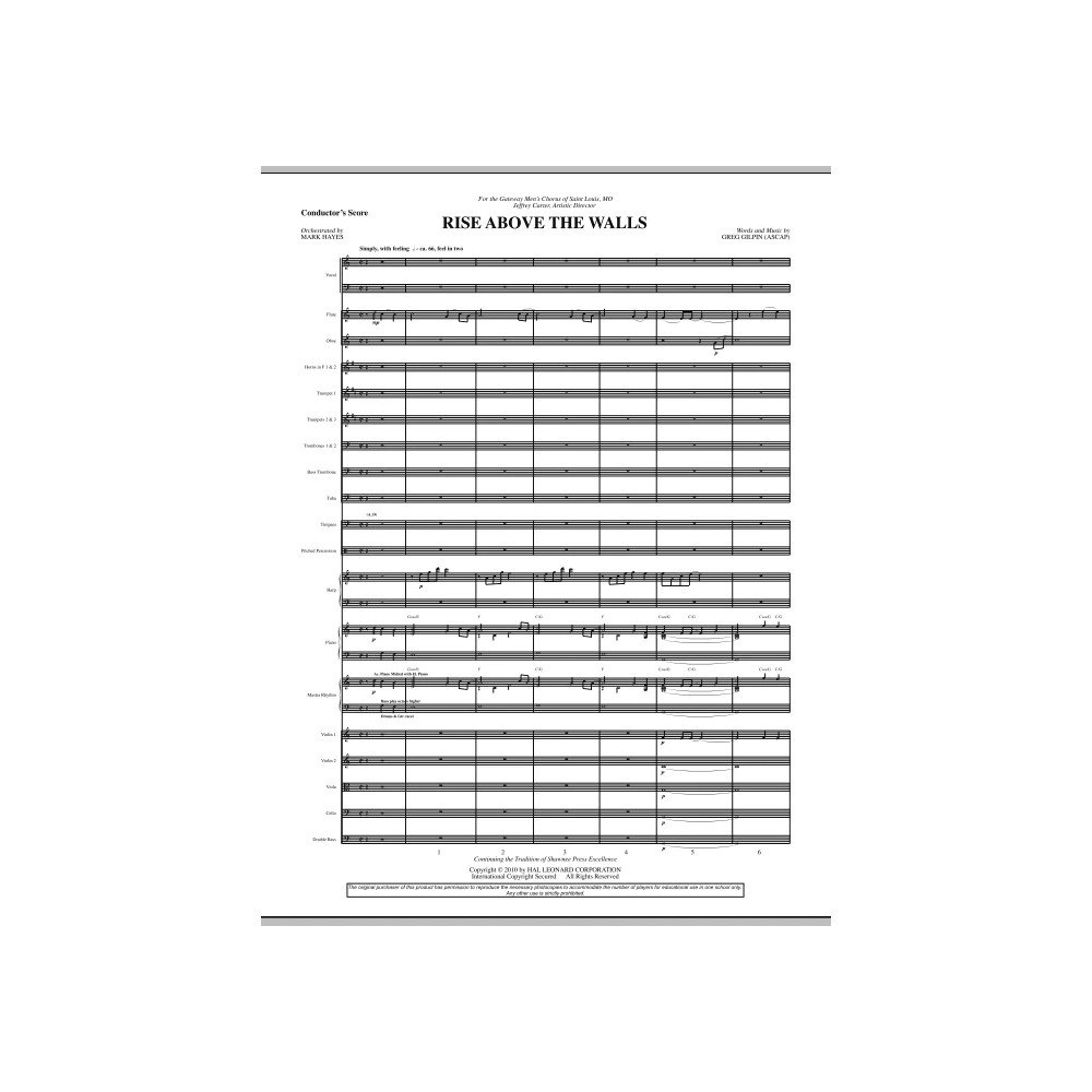 Rise Above The Walls - Full Score