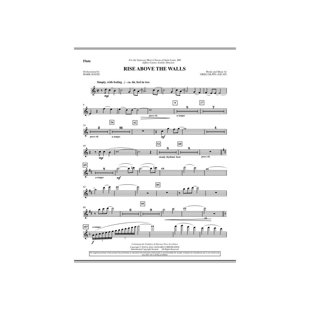 Rise Above The Walls - Flute